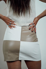 Load image into Gallery viewer, Checked Out Leather Skirt