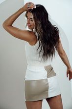 Load image into Gallery viewer, Checked Out Leather Skirt