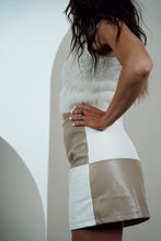 Load image into Gallery viewer, Checked Out Leather Skirt