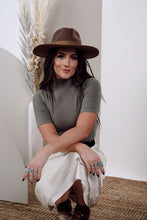 Load image into Gallery viewer, Stone Pine Crop Turtleneck Top (Khaki)
