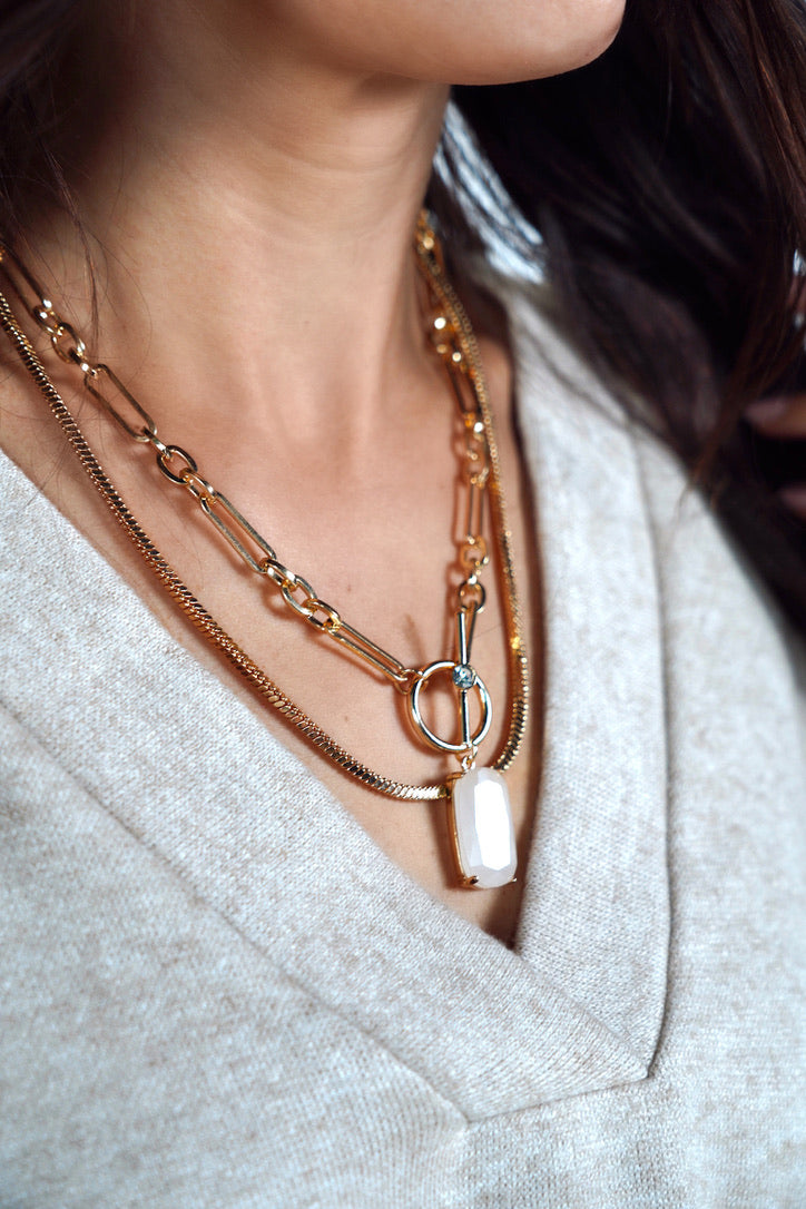 Pretty in Pink Layered Necklace